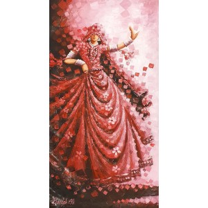 Bandah Ali, 18 x 36 Inch, Acrylic on Canvas, Figurative-Painting, AC-BNA-167